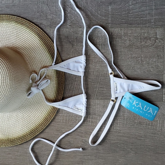 NWT  Kauai thong white bikini. ONE SIZE - Picture 1 of 7